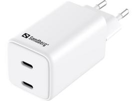 Telefono įkroviklis Sandberg Dual 441-56, 2 x USB Type C, 9.31 cm, balta sp., 65 W