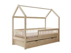 Vaikiška lova ADRK Galicja House, pušies sp, 70 x 140 cm, su patalynės dėže, be čiužinio
