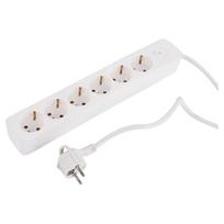 Buitinis ilgintuvas, 3 x 1,5 mm², 1.5 m, 6 lizdų, su jungikliu