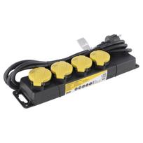 Buitinis ilgintuvas, 3 x 1,5 mm², 3 m, IP44, 4 lizdų, su jungikliu