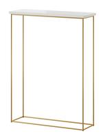 Konsolinis staliukas ADRK Sili, aukso sp./balta sp., 60 cm x 20 cm x 80 cm