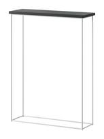 Konsolinis staliukas ADRK Sili, balta sp./matinė juoda sp., 60 cm x 20 cm x 80 cm