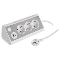 Buitinis ilgintuvas, 3 x 1,5 mm², 1.5 m, 3 lizdų, su jungikliu