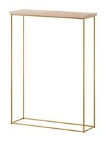 Konsolinis staliukas ADRK Sili, aukso sp./ąžuolo sp., 60 cm x 20 cm x 80 cm