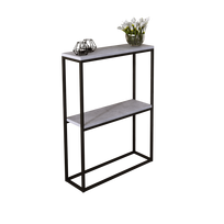 Konsolinis staliukas ADRK Mason, juoda sp./pilka sp., 20 cm x 60 cm x 80 cm