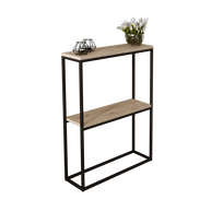Konsolinis staliukas ADRK Mason, ruda sp./juoda sp., 20 cm x 60 cm x 80 cm