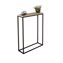 Konsolinis staliukas ADRK Lucas, ruda sp./juoda sp., 20 cm x 60 cm x 80 cm