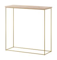 Konsolinis staliukas ADRK Milan, ruda sp./aukso sp., 30 cm x 80 cm x 80 cm