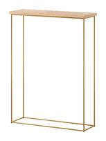 Konsolinis staliukas ADRK Sili, skaidri sp./ruda sp./aukso sp., 20 cm x 60 cm x 80 cm