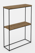 Konsolinis staliukas ADRK Velo, juoda sp./rusva sp., 20 cm x 60 cm x 80 cm