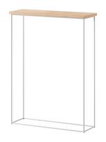 Konsolinis staliukas ADRK Sili, skaidri sp./ruda sp./balta sp., 20 cm x 60 cm x 80 cm