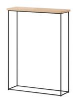 Konsolinis staliukas ADRK Sili, skaidri sp./ruda sp./juoda sp., 20 cm x 60 cm x 80 cm