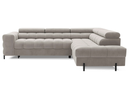 Kampinė sofa - lova Ferucce, rusva sp., dešininė, 200 x 276 cm x 93 cm