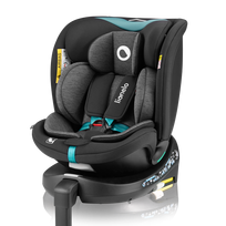 Automobilinė kėdutė Lionelo Navy I-Size, juoda sp./turkio sp., 0 - 36 kg