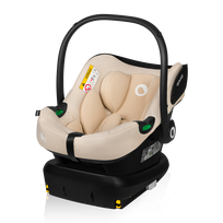 Nešiojama autokėdutė su lopšiu Lionelo Astrid I-Size, smėlio sp., 0 - 13 kg