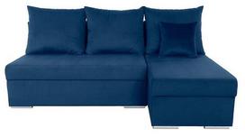 Kampinė sofa - lova Laro, mėlyna sp., 137 x 201 cm x 96 cm