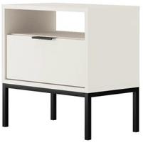 Naktinis staliukas Kocot Kids Austin, balta sp./juoda sp., 56.4 cm x 55 cm x 33 cm