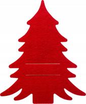 Kalėdinis stalo įrankių dėklas Fééric Lights and Christmas, 25 cm x 21 cm, raudona sp., 4 vnt.