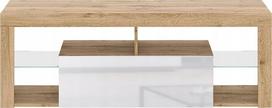 TV staliukas Everest 140, balta sp./rusva sp., 35 cm x 140 cm x 50.6 cm
