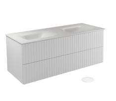 Vonios spintelė su praustuvu Besco Akya Linea, balta sp., 52.5 cm x 131 cm x 50.7 cm