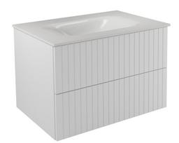 Vonios spintelė su praustuvu Besco Akya Linea, balta sp./chromo sp., 52.5 cm x 66 cm x 51 cm