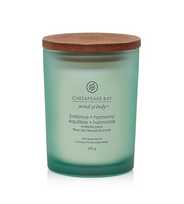 Žvakė, aromatinė Chesapeake Bay Mind & Body Balance + Harmony, 82 h, 0.250 g, Žalia sp.