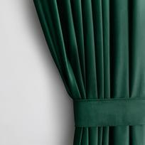 Naktinė užuolaida Restilo Velvet, žalia sp., 140 cm x 245 cm
