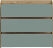 Komoda Forte HOAK211-M801, žalia sp./rusva sp., 94.5 cm x 41.3 cm x 104.4 cm