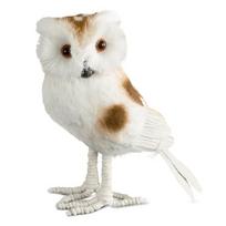 Eglutės žaisliukas Owl, ruda sp./balta sp., 20 cm, plastikas