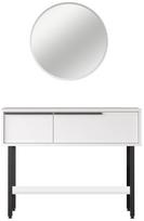Konsolinis staliukas Kalune Design ON12-W, balta sp./juoda sp., 100 cm x 29.5 cm x 76 cm