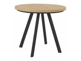 Valgomojo stalas išskleidžiamas Pares, ąžuolo sp./juoda sp., 90 - 180 cm x 90 cm x 76 cm