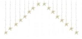 LED lempučių užuolaida, 2.75 m, šiltai balta sp., 136 LED