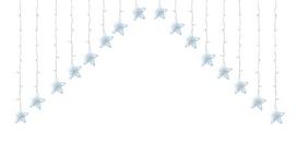 LED lempučių užuolaida, 2.75 m, šaltai balta sp., 136 LED