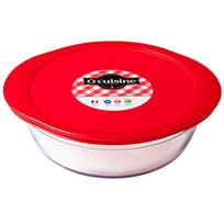 Kepimo forma su dangčiu Ocuisine, skaidri sp./raudona sp., 18 cm x 20 cm, 1 l