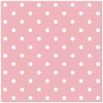 Popierinės servetėlės PAW Pink Dots, 25 cm x 25 cm, įvairių spalvų, 20 vnt.