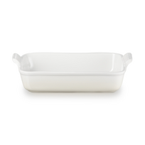 Keramikinis kepimo indas Le Creuset Heritage Stoneware, balta sp., 39 cm x 25.4 cm, 4 l