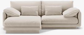 Kampinė sofa Micadoni Torino, ecru, kairinė, 250 x 170 cm x 83 cm