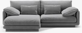 Kampinė sofa Micadoni Torino, šviesiai pilka sp., kairinė, 220 x 170 cm x 83 cm