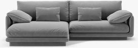 Kampinė sofa Micadoni Torino, šviesiai pilka sp., kairinė, 250 x 170 cm x 83 cm