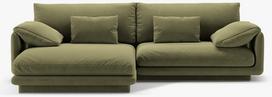 Kampinė sofa Micadoni Torino, tamsiai žalia sp., kairinė, 250 x 170 cm x 83 cm