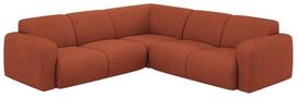 Kampinė sofa Micadoni Molino Chenille Rebel, oranžinė sp., 252 x 252 cm x 75 cm