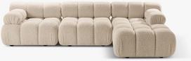 Kampinė sofa Micadoni Bellis, šviesiai pilka sp., kairinė, 282 x 155 cm x 70 cm