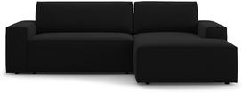 Kampinė sofa - lova Micadoni Jodie Bluvel 19, juoda sp., dešininė, 246 x 151 cm x 86 cm