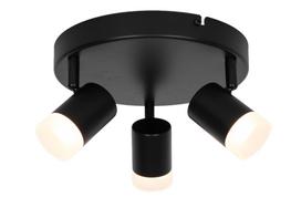 Šviestuvas lubų Domoletti Wick LED21001-3R BLK, LED, 3000 °K, 3 x 3.5 W, juoda sp.