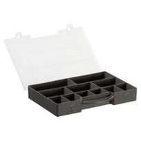 Daiktadėžė su dangčiu Plast Team, skaidri sp./juoda sp., 27.5 x 20.6 x 4.2 cm