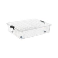Daiktadėžė su ratukais Plast Team, 49 l, skaidri sp., 70.4 x 56 x 18.2 cm