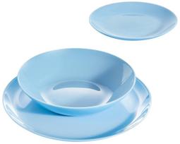 Pietų servizas Luminarc Diwali Light Blue, grūdintas stiklas, mėlyna sp., 18 vnt.