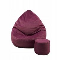 Sėdmaišis su pufu Sako Mega Premium Cloud Velour XL, raudona sp.