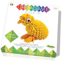 Popierinių figūrų gaminimo rinkinys, viščiukas Creagami Origami S, geltona sp.