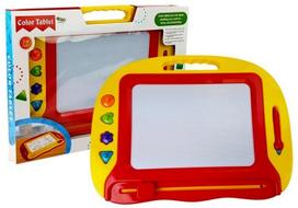 Magnetinė piešimo lenta Lean Toys Color Tablet, 2.5 cm, raudona sp./geltona sp.